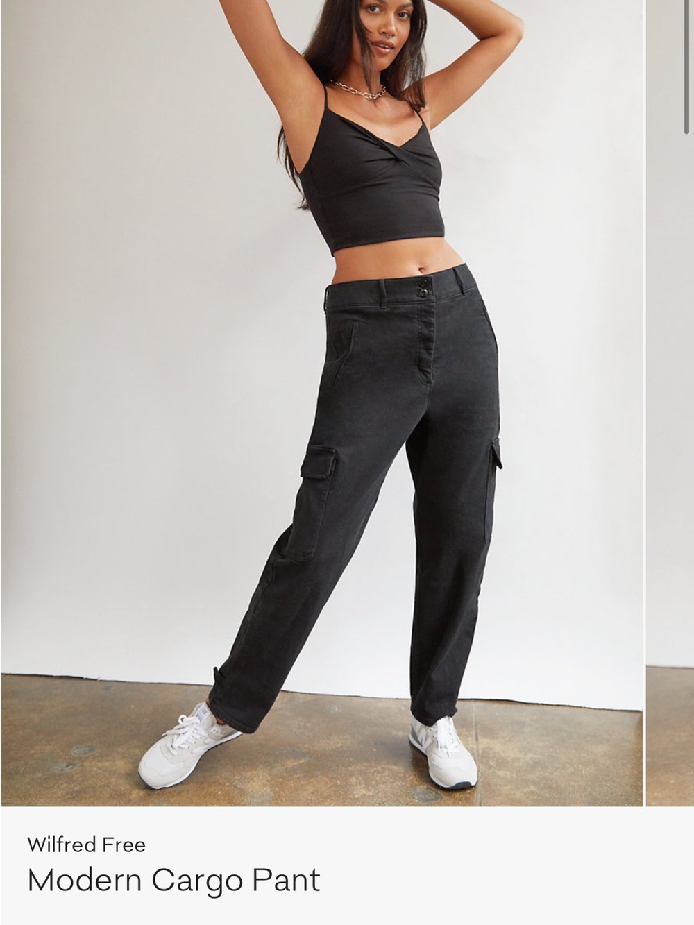 Wilfred Free Modern Cargo Pant in Black